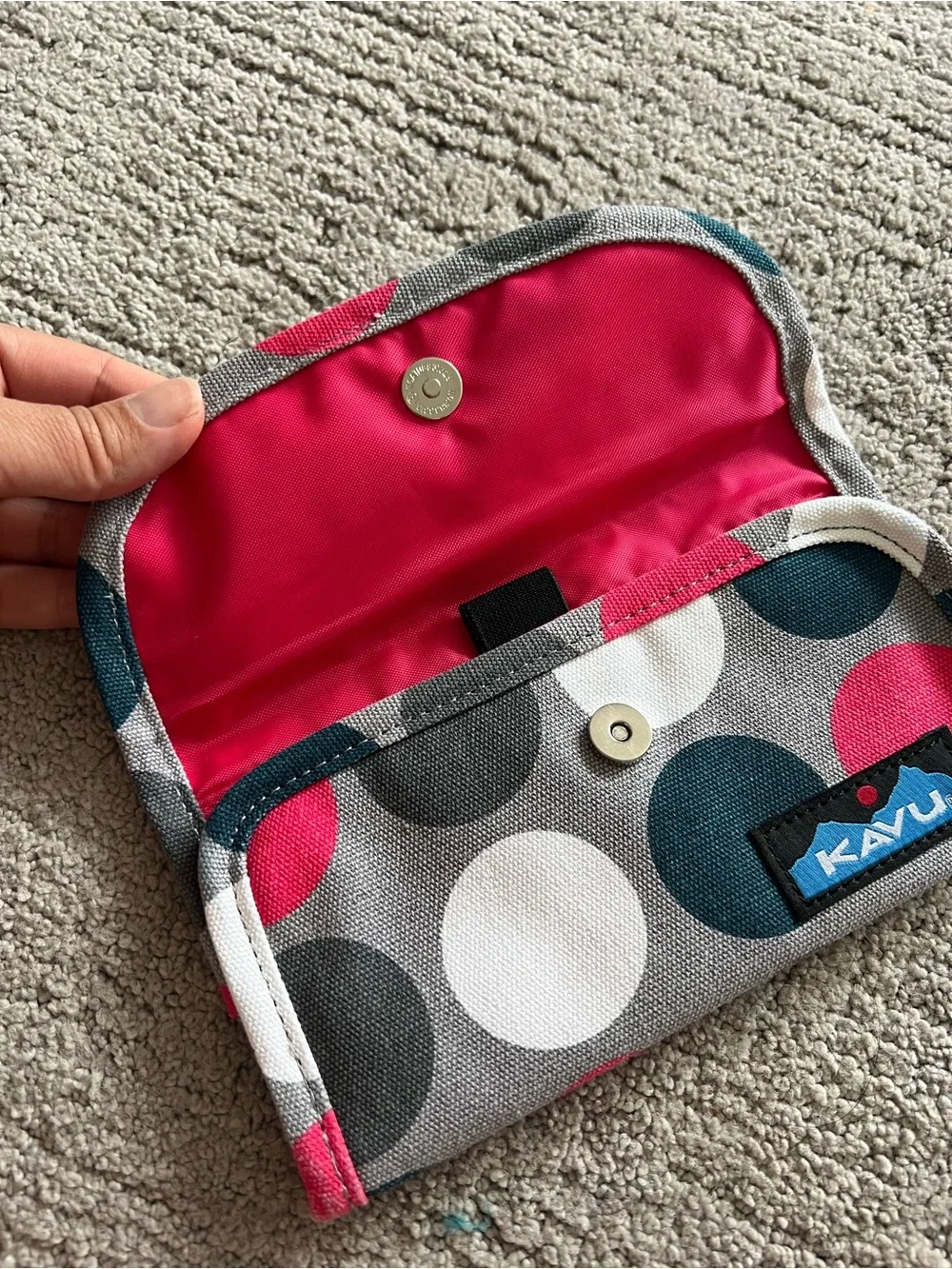 KAVU Polka Dot Canvas Wallet